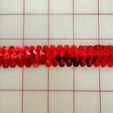 Sequin Trim - .75-inch Stretch Red Close-Out